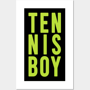 tennis boy green Posters and Art